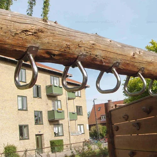 Poignée en acier inox pour jeux en bois